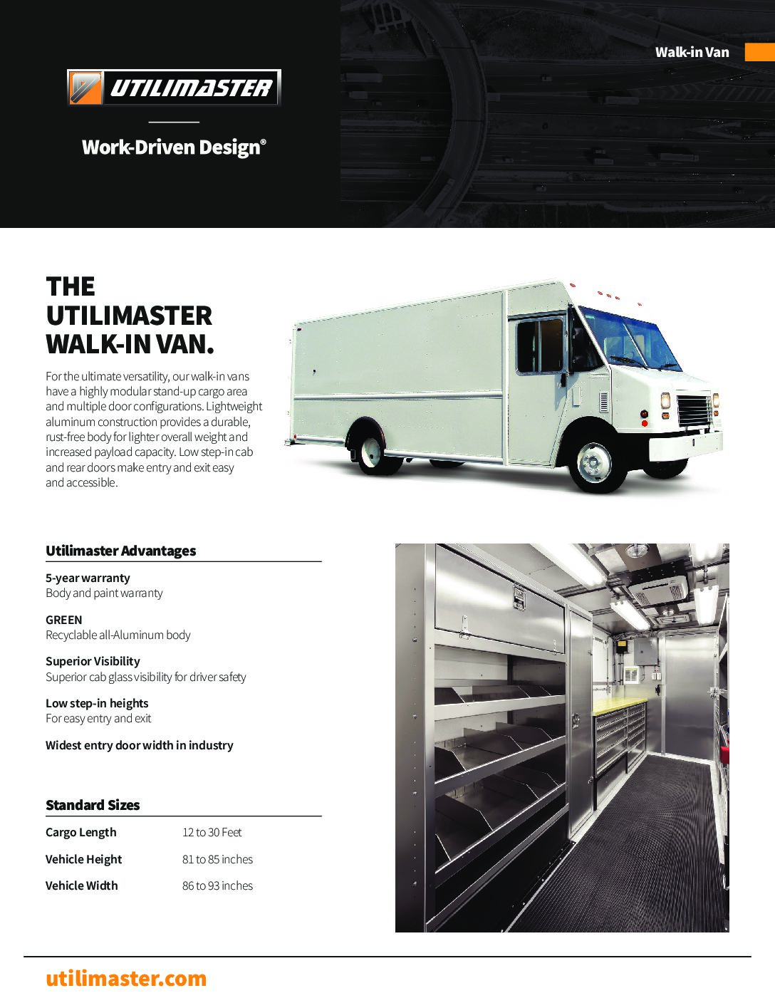 utilimaster step van specs