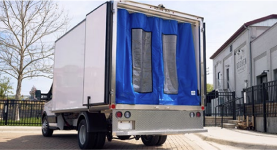 Insulated body with two swing back doors